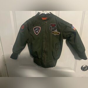 IXTREME OUTFITTERS  GREEN AIRBORNE Jr. Pilot Bomber JACKET SIZE 3T BOY